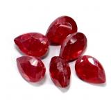 Pear Cut Natural Heated Blood Red Ruby Madagascar