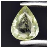 0.43ct 5x4mm Pear Natural Green Sapphire - Heated,
