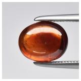 2.38ct 8x6.5mm Oval Cabochon Natural Orange Spessa