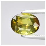 1.03ct Oval Natural Yellow Green Tourmaline - Unhe