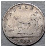 Spain 1870 1 Peseta