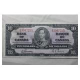 Canada $10 Banknote 1937 BC-24b Gordon Towers