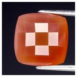 6.48ct Cushion Brilliant Natural Orange Chalcedony