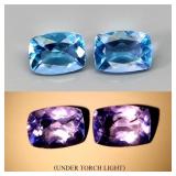 Antique Cut Natural Color Change Fluorite China Pa