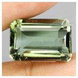 Octagon Cut Natural Top Rich Green Amethyst Brazil