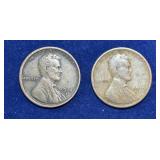 Lot of 2 USA 1918 & 1919, Lincoln Wheat Pennies