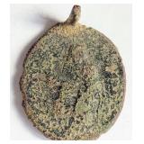 1600s medallion-amulet bronze pendant 26mm