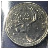 Canada 25 Cent 1998 W, ICCS Grade PL-65