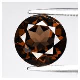 2.55ct 9mm IF Round Natural Smoky Quartz - Africa