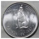 Canada 50 Cents 1967  Brilliant Uncirculated