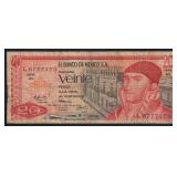 1973 Mexican 20 Pesos Banknote