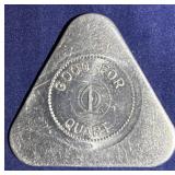 c1920-40 Leach's Dairy Token Sturgeon Falls