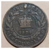 Canada Newfoundland Large Cent 1876H