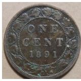 Canada Large Cent 1891 LDLL