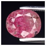 1.56ct 8.7x7.2mm Oval Natural Pink Tourmaline - Un