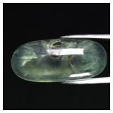 20.92ct 31.3x14.2mm Oval Cabochon Natural Green Pr