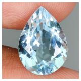 Pear Cut Clean Natural Sky Blue Topaz Africa 5.86c