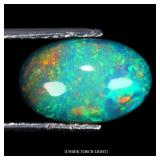 Oval AAA Floral Flash Play Of Color Crystal Fire O