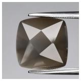 6.23ct 11.2x11.2mm Cushion Natural Deep Grey Moons