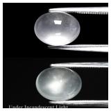 3.24ct Oval Cabochon Natural Very Light Green Cat'
