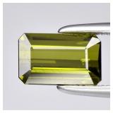 0.99ct 7.7x5mm VS Octagon Natural Green Tourmaline