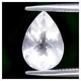 1.25ct 8.8x6mm Pear Natural White Quartz - Brazil