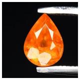 0.96ct 6.5x4.8mm Pear Natural Orange Spessartite G