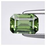 0.89ct 6.8x4.5mm VS Octagon Natural Green Tourmali
