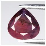 1.53ct 7.7x7.7mm Pear Red Pink Purple Sapphire - A