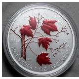 Canada $5 2004 Colored Silver Maple Leaf