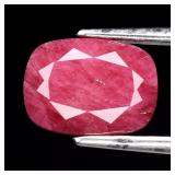 1.41ct Cushion Natural Purplish Red Burmese Ruby -