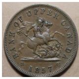 Canada PC-6D Upper Canada 1857 Penny Token Br719