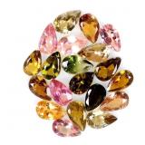 Pear Cut Natural Unheated Multi Color Tourmaline 2
