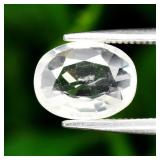 2.10ct 8.4x6.3mm Oval Natural White Zircon - Gentl