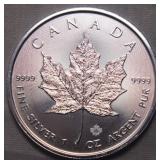 Canada $5 2020 Maple Leaf Silver Bullion Series Sl