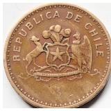 Chile 1986, 100 PESOS coin 27mm bronze