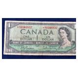 Canada 1954 Modified Portrait $1 Replacement Note