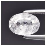 0.93ct 6.5x4.8mm Oval Very Light Purple Sapphire -