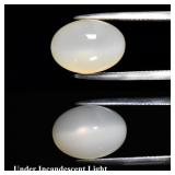 9.38ct Oval Cabochon Natural Light Yellow Cat's Ey