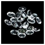 Oval Natural Nice Blue Aquamarine Unheated Lot 20p