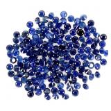 Round Diamond Cut Natural Top Blue Sapphire 166pcs