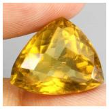 Trilliant Cut Natural Unheated Top Yellow Citrine