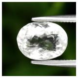 1.72ct 7.9x6mm Oval Natural Very Light Green Beryl