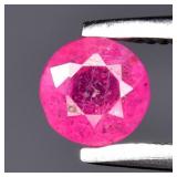 0.42ct Round Purplish Pink Sapphire - Heated Glass