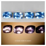 Antique Natural Unheated Color Change Fluorite 4pc