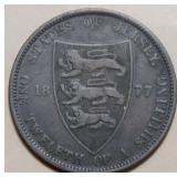 Jersey Victoria 1877 1/12th Shilling