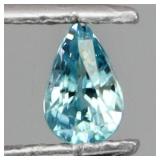 Pear Cut Natural Heated Top Seafoam Blue Zircon Ca
