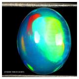 Oval AAA Floral Flash Play Of Color Crystal Fire O
