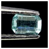 Emerald Cut Natural Top Bluish Green Emerald 0.55