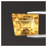 1.96ct 7.5x6.2mm Trapezoid Natural Yellow Grossula